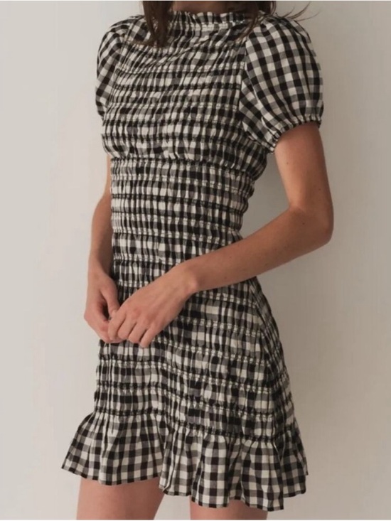 Doen Dresses & Skirts - Doen Rizzo Gingham Smocked Mini Dress